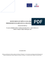 Finalni Izvjestaj o Monitoringu Izvjestavanja Medija U Predizbornoj Kampanji Lokalni Izbori 2016