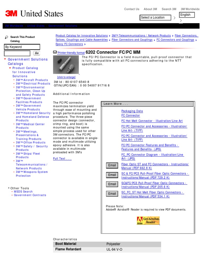 6202 Connector FC/PC MM: Government Solutions Catalogs | PDF ...
