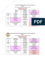 Calendario de Encuentros Quinta y Sexta Jornada
