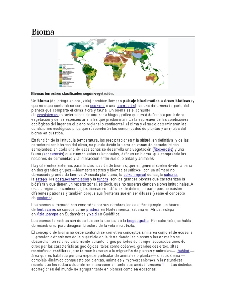 Biomas Del Mundo | PDF | Ecosistema | Selva