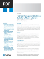 Netapp Management Solutions Suite For Vmware Vsphere: Datasheet