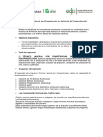 Perfil Programa Técnico Laboral Por Competencias Én Asistente de Postproduccin