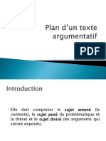 Plan D'un Texte Argumentatif À Publier