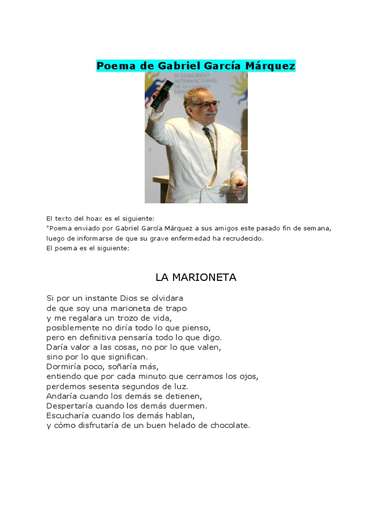 La Marioneta Poema Original – La marionetta / The Puppet Poem – NGAUS