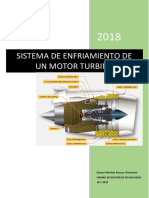 Sistema de enfriamiento de un motor de turbina