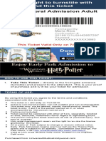 1-Day General Admission Adult: This Ticket Valid Only On 7/21/2018