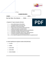 Examen Teologia I 2016