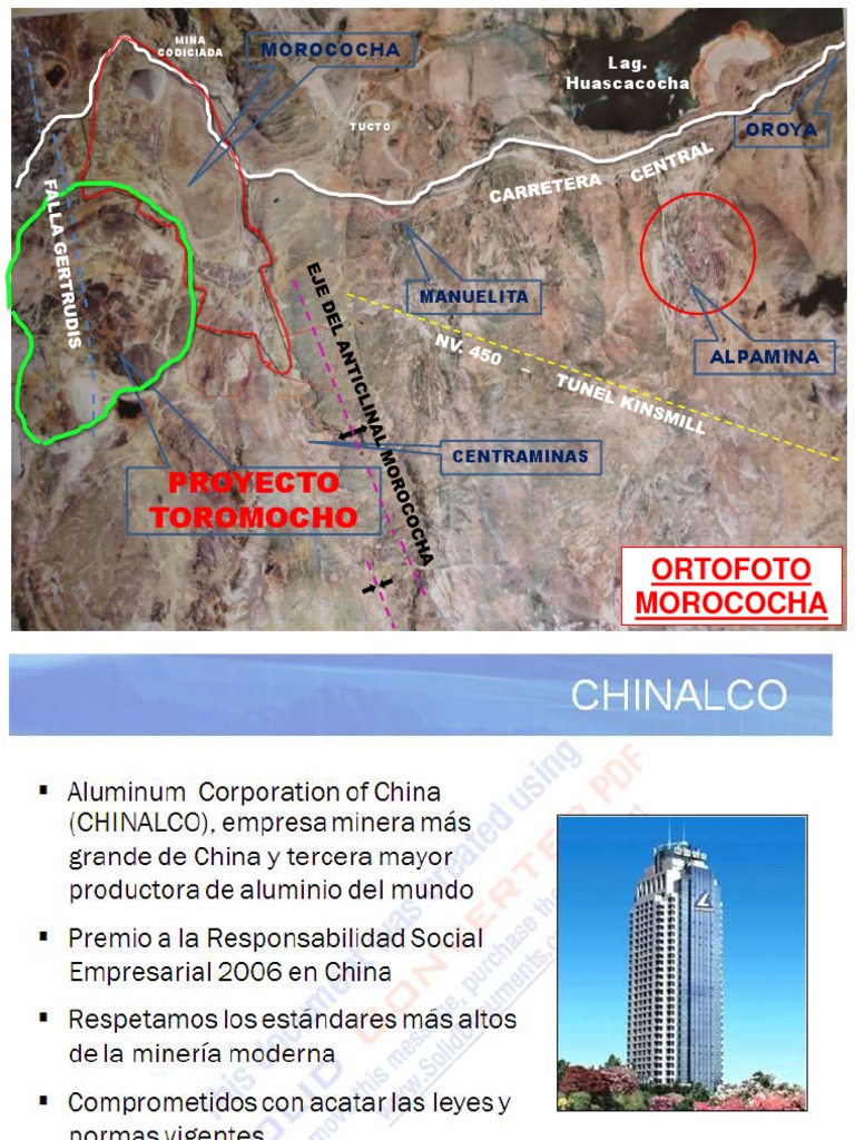 Ubicación de la Mina Toromocho en Perú | PDF | Cobre | Minerales