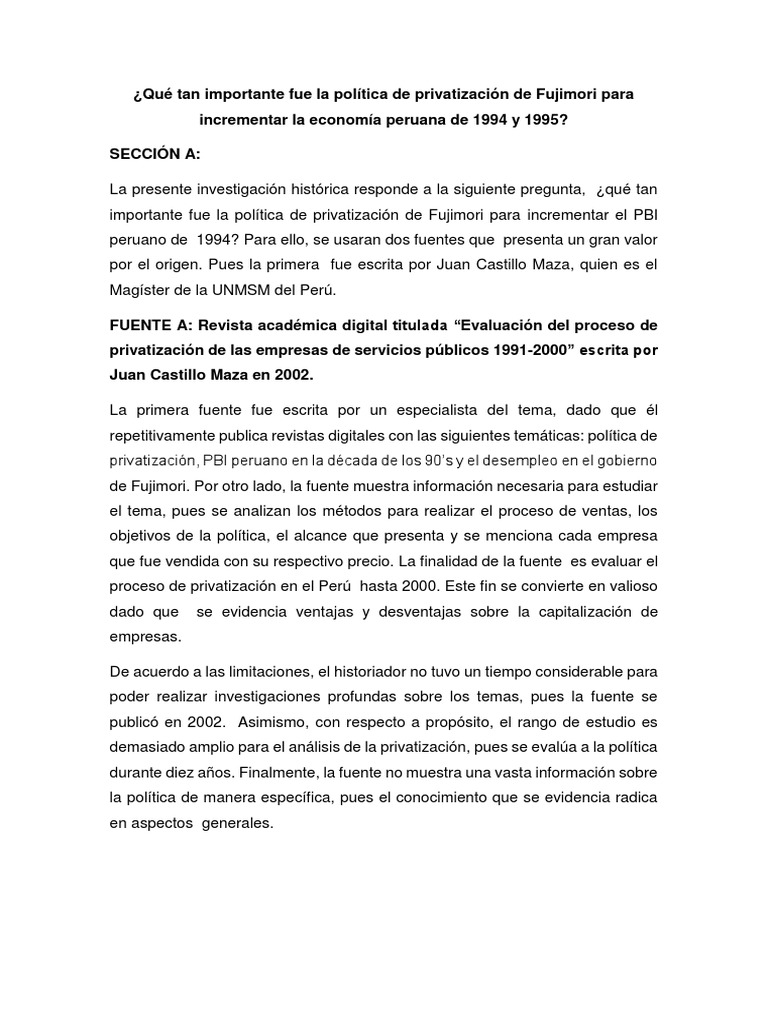 Privatizacion de Empresas 1994-1995 | PDF | Privatización | Perú
