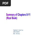 Download Rizal Book Summary by Nep Dela Cruz SN38438019 doc pdf