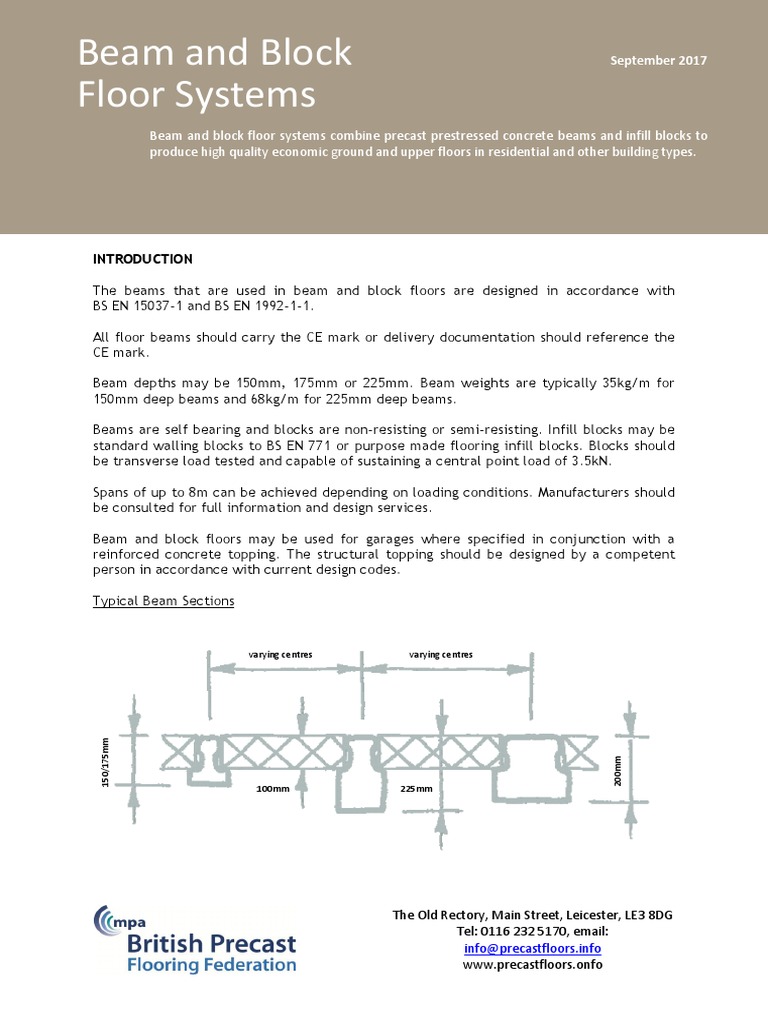 Beam and Block Floor Construction Guide | PDF | Concrete | Beam (Structure)