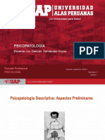 PPT SEMANA 1 Psicopatología Descriptiva