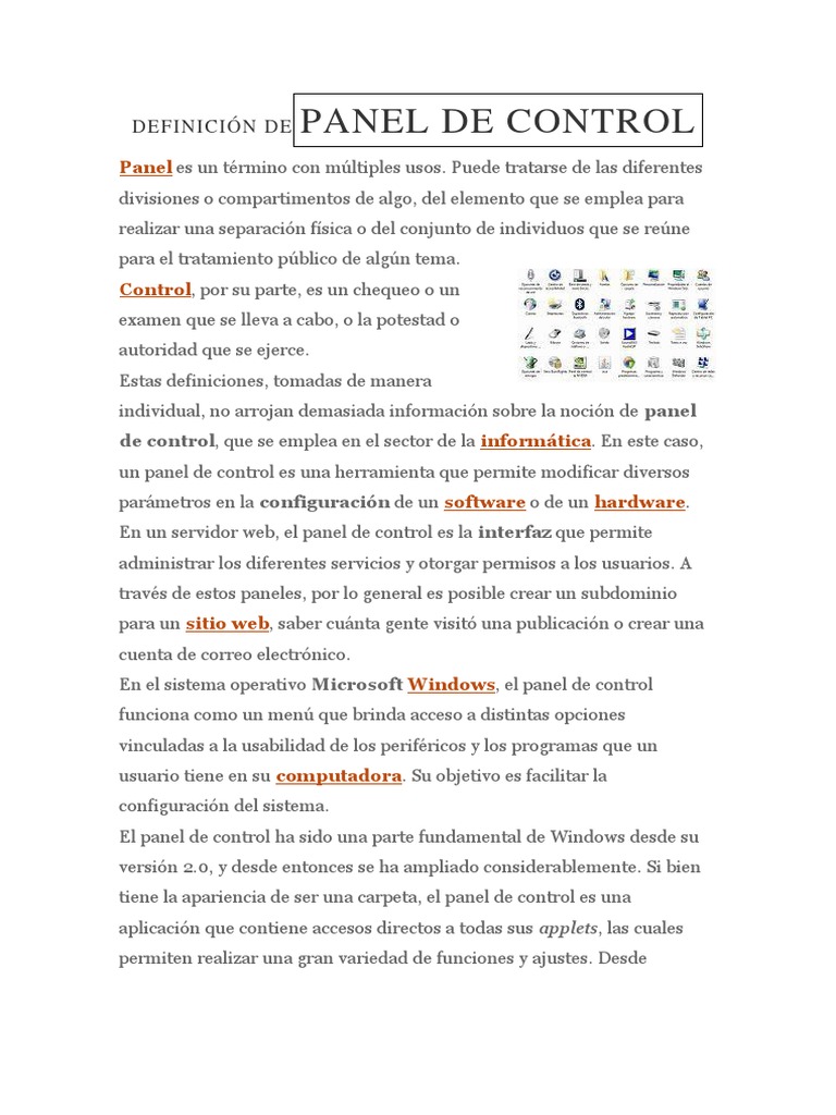 Panel de Control | PDF | Microsoft Windows | Windows 7