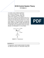 STB35103 Control System Theory: Tutorial 1