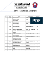 Jadual Program 5 Minit Mesej Anti Dadah