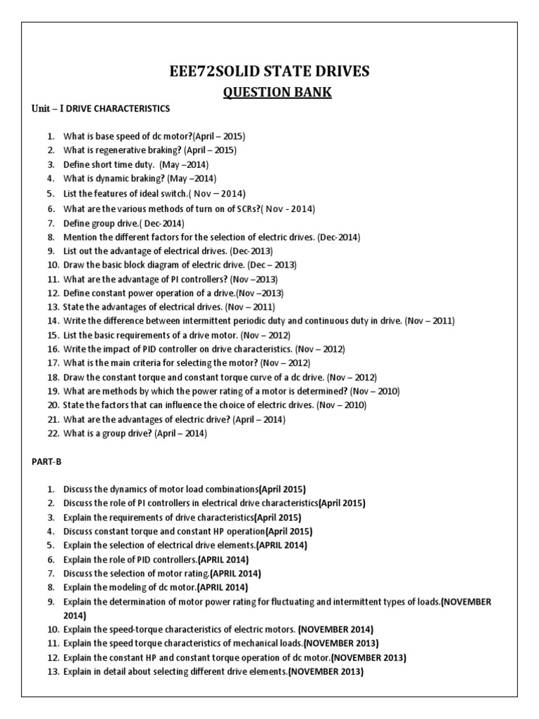 Eee72Solid State Drives Question Bank Download Free PDF Power
