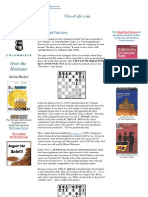 S. Bücker & C. Galofre - Chess Cafe - Over The Horizons - 1-74, PDF, Chess Openings