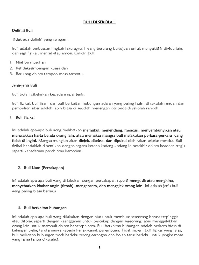 Buli Di Sekolah Pdf