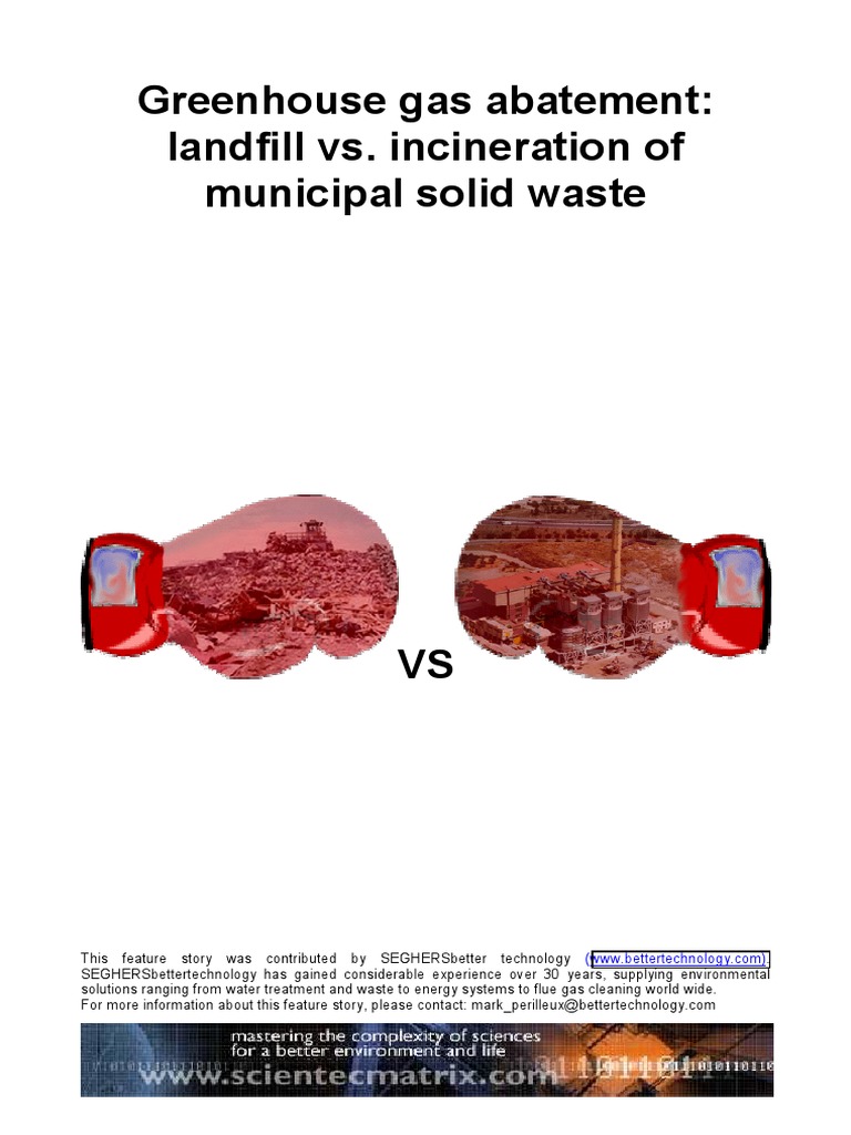 Greenhouse Gas Incineration Vs Landfill PDF Incineration Waste