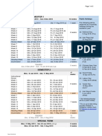 Academic Calendar: Mon, 6 Aug 2018 Sat, 8 Dec 2018 18 Weeks Public Holidays