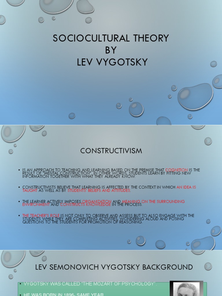 Sociocultural Theory | PDF | Constructivism (Philosophy Of Education ...