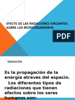 Efecto de Las Radiaciones Ionizantes Sobre Los Microorganismos