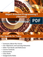 Object Oriented Programming I (TIA1033) : Course Overview