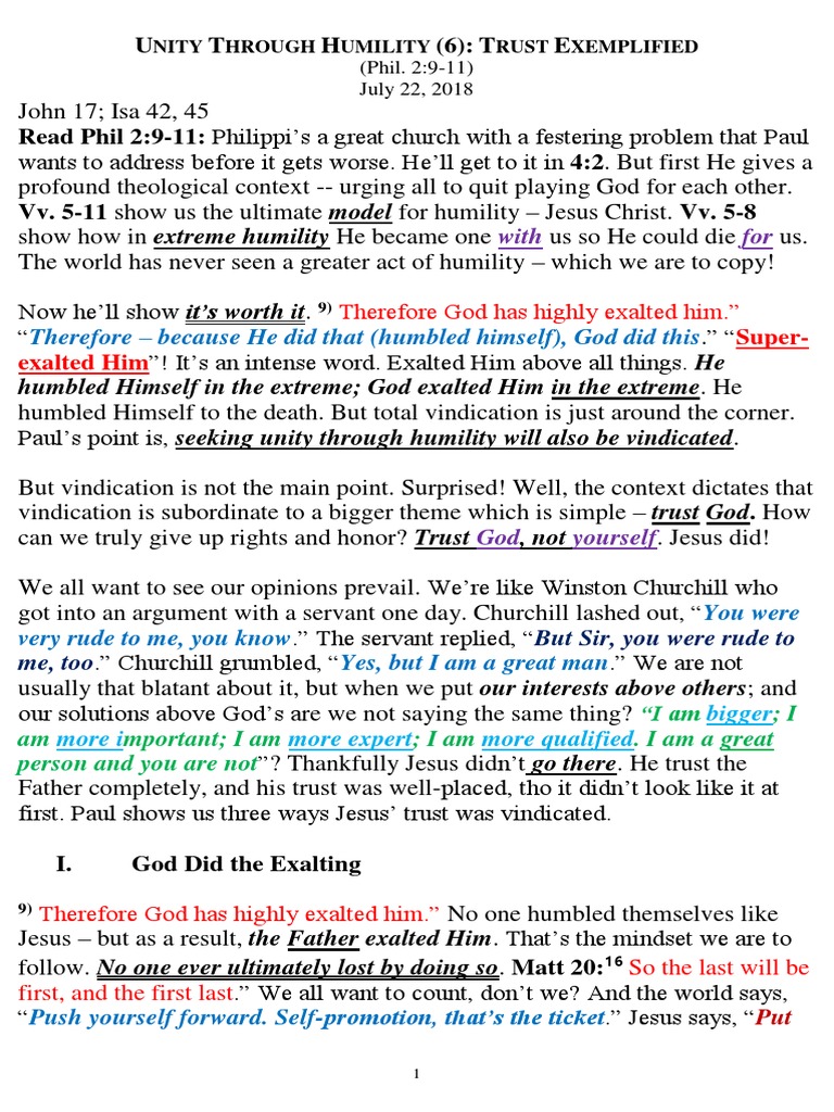 God's Exaltation of Christ Explained | PDF | God In Christianity | Humility