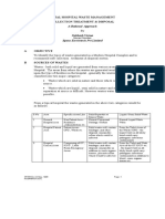 Note On Hospital Waste Management PDF