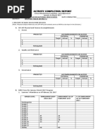 Activity Completion Report