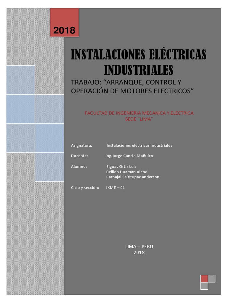 Arranque de Motores Eléctricos | PDF | Corriente eléctrica | Motor ...