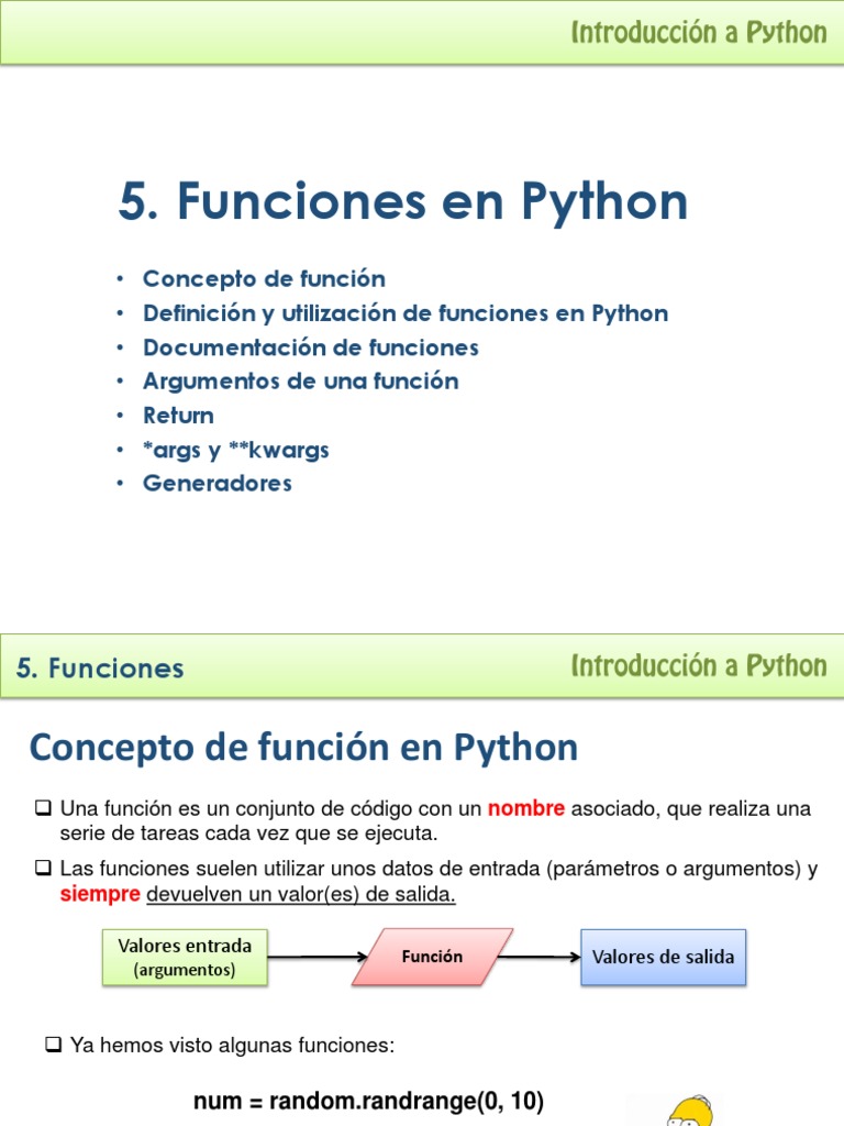05 Funciones | PDF | Python (lenguaje de programación) | Función ...