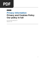 BBC Data Policy