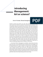 Introducing Management Art or Science