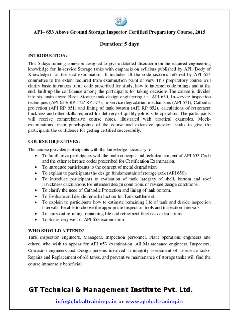 Api 653, 2015 | PDF | Engineering | Business