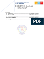 Dynamics and Vibration: Simulation Lab: Course Handouts