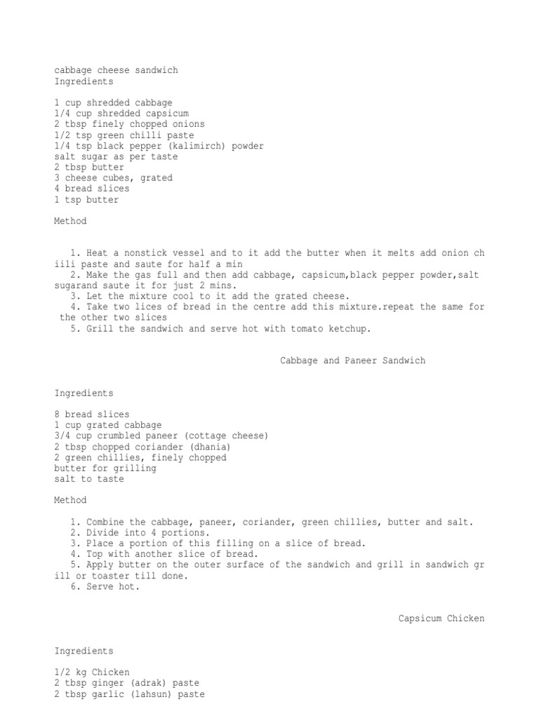 Recipe | PDF