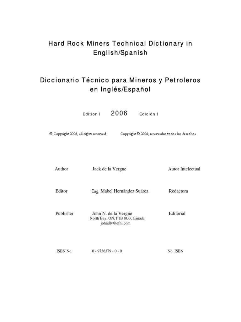 Hard rock miners technical spanish dictionary pdf pdf groundwater
