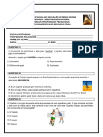 Avaliacao Diagnostica Ed Fisica 6º Ano PDF