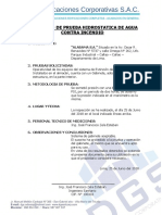 Certificado Protocolo Tuberia Contra Incendio