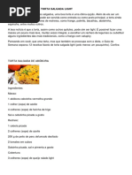 12 RECEITAS FÁCEIS DE TORTA SALGADA LIGHT