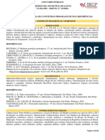 ANEXO IV - Conteúdos Programáticos e Referências