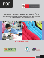 Pauta Planes de Negocio Confecciones Textiles