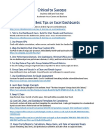 Top 25 Excel Dashboard Tips Sheet