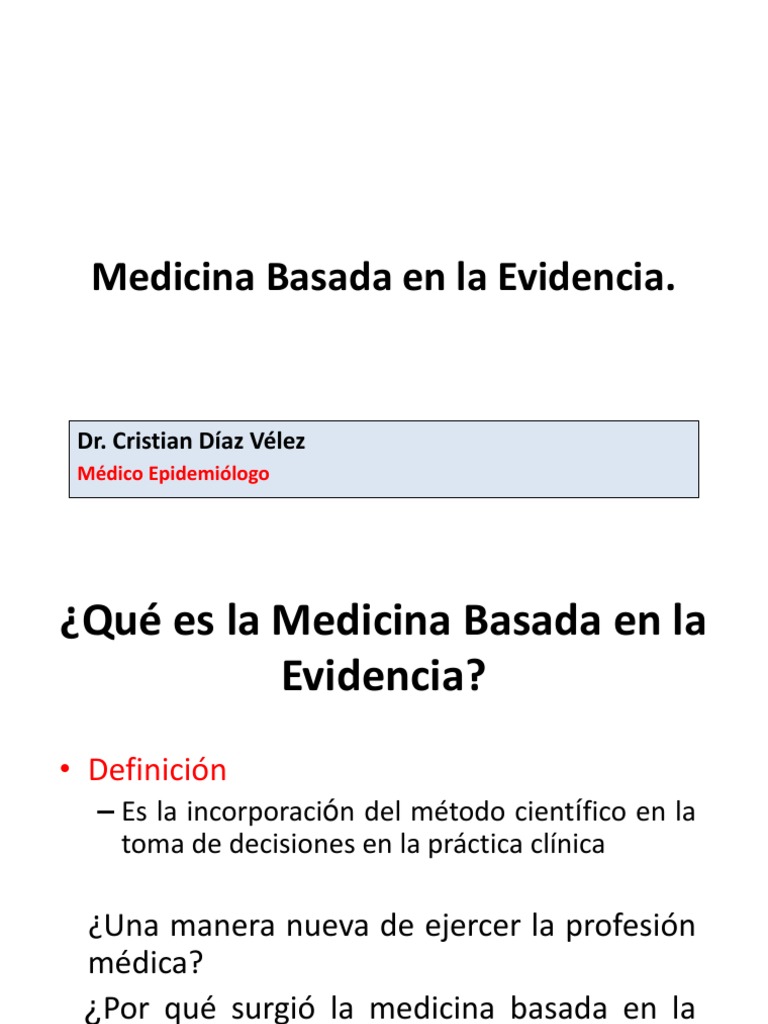 Medicina Basada en la Evidencia: Guía Esencial | PDF | Evidencia basada ...