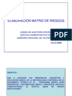 Matriz de riesgos procesos Gobierno Regional Valparaíso