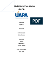 Universidad Abierta para Adultos (UAPA) : Asignatura: Ingles IV