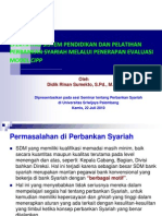 Efektifitas Sistem Pendidikan & Pelatihan Perbankan Syariah Melalui Penerapan Evaluasi Model CIPP