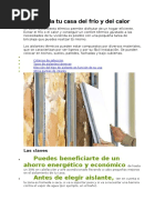 Resguarda Tu Casa Del Frío y Del Calor