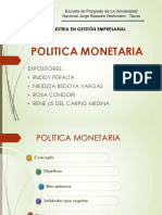POLÍTICA MONETARIA EN EL PERU